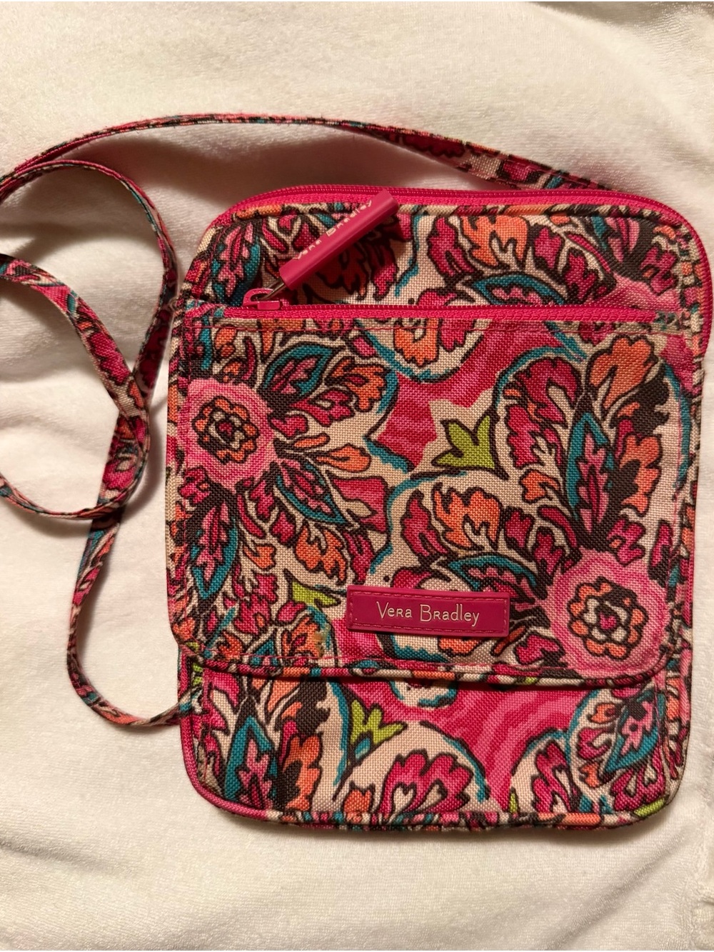 Vera Bradley Hot Pink Paisley Crossbody Bag